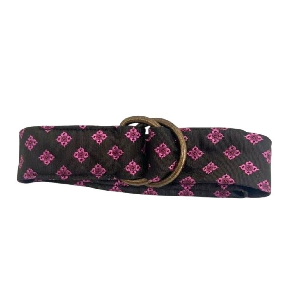 J.Crew Womens Silk Tie Paisley Print Belt Brown Size S/M Preppy Quiet Luxury